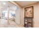 Basement hallway with linen storage and access to living area at 8855 Green Meadows Dr, Highlands Ranch, CO 80126