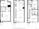 Detailed floor plan showcasing the layout of this home's three floors, including bedrooms, bathrooms, and living areas at 2824 W Parkside Pl, Denver, CO 80221