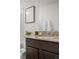 Stylish bathroom vanity features granite counters and modern fixtures for a spa-like experience at 18645 E 54Th Pl, Denver, CO 80249