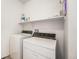 Laundry room with washer and dryer, and shelving at 5534 Lewis St # 202, Arvada, CO 80002