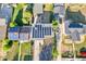 An aerial shot of the roof of a house with solar panels installed at 220 S Raleigh St, Denver, CO 80219