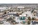 Aerial view of property including pool, clubhouse, fitness center, and unit location at 5726 N Genoa #204 at 5726 N Genoa Way # 204, Aurora, CO 80019