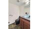 Stylish powder room featuring a vessel sink and elegant fixtures at 3310 S Oneida Way, Denver, CO 80224