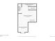 Basement floor plan showing finished space, unfinished storage, and utility closet at 2408 Concord Cir, Lafayette, CO 80026