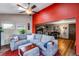 Bright living room with vaulted ceiling and modern decor at 11551 W 103Rd Dr, Broomfield, CO 80021