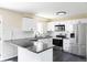 Beautiful kitchen featuring white cabinets, stainless steel appliances, and modern design at 3608 W Radcliff Ave, Denver, CO 80236