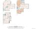 Combined floorplans of basement, first floor, and second floor at 12 Long Spur, Littleton, CO 80127