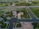 Aerial view of a home and neighborhood with tree-lined streets, lush lawns, and well-maintained landscaping at 16815 E Prairie Goat Ave, Parker, CO 80134
