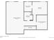 Floor plan illustrating basement with finished and unfinished areas, including a bathroom, closet, and stairs at 1648 Exquisite St, Castle Rock, CO 80109