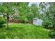 Large fenced backyard with a shed, offering privacy and ample space for outdoor activities at 19113 W 60Th Ln, Golden, CO 80403