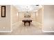 Spacious game room features a billiard table, recessed lighting, and neutral-toned walls and flooring at 5091 Hidden Pond Pl, Castle Rock, CO 80108