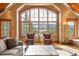 Spacious living room featuring a large window with mountain views and comfortable seating at 174 Sage Dr, Breckenridge, CO 80424