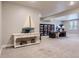 Finished basement with a nautical theme, shelving, and office space at 6805 Zebra Grass Ln, Parker, CO 80138