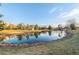 Picturesque pond reflecting surrounding trees and buildings, enhancing the serene community landscape at 13606 E Bates Ave # 309, Aurora, CO 80014