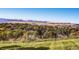 Expansive neighborhood view with lush greenery and distant mountain scenery under a clear, blue sky at 16259 W 10Th Ave # K1, Golden, CO 80401