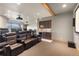 Home theater with reclining leather seating and mini-bar at 23 Verde Ct, Breckenridge, CO 80424