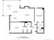 Detailed floor plan showcasing layout, dimensions, and room names for a comprehensive overview at 675 S University Blvd # 106, Denver, CO 80209