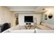 The open-concept living room features modern decor and a large entertainment area at 675 S University Blvd # 106, Denver, CO 80209