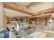 Spacious living room with wood floors that opens to the kitchen and dining area at 91 Hess Ave, Golden, CO 80401