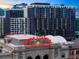 Close-up of historic Union Station with modern apartment buildings in the backdrop at 1750 Wewatta St # 704, Denver, CO 80202