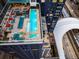 Rooftop pool and lounge area featuring a pool, hot tub and seating areas with city views at 1750 Wewatta St # 704, Denver, CO 80202