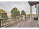 Spacious deck with stone pillars, offering scenic views at 55 N Pines Trl, Parker, CO 80138