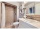 Cozy bathroom with tiled shower and modern vanity at 1010 Ash St, Broomfield, CO 80020