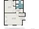 Second floor floorplan features a bedroom, bathroom and living room at 6532 S Field Way, Littleton, CO 80123