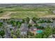 Community aerial view showing pool, parking, and surrounding green space at 5255 Memphis St # 1009, Denver, CO 80239