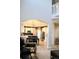 The kitchen dining area featuring new floors and stainless steel appliances, blending style and functionality at 9407 E 147Th Pl, Brighton, CO 80602