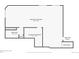 Basement floor plan with finished recreation room, bathroom, and unfinished storage space at 6690 S Fenton St, Littleton, CO 80123