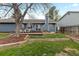 Lovely backyard offers a deck and green space at 20908 E Dorado Cir, Centennial, CO 80015