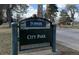 Denver's City Park sign located near the property, promoting the outdoor activities and green space access at 1674 Fillmore St # Al3, Denver, CO 80206