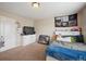 Bedroom features neutral walls, white dresser, comfortable bed and fun decor accents at 19760 W 59Th Dr, Golden, CO 80403