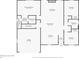 Detailed first floor plan showcasing the layout of the home with a garage at 3881 S Bahama St, Aurora, CO 80013