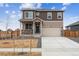 Charming two-story home features a mix of stone and siding, with a two-car garage and manicured lawn at 6537 13Th St, Frederick, CO 80530