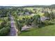 A wide angle, overhead view showing the home's location in a rural residential neighborhood at 19235 Wakonda Way, Monument, CO 80132