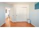 Spacious bedroom with hardwood floors and large closet at 19805 E 58Th Pl, Aurora, CO 80019