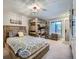Bedroom featuring a bunk bed, queen bed, outdoor access and nature views at 815 Columbine Rd # 22, Breckenridge, CO 80424