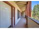 Exterior view of the building with wooden balcony and railings at 815 Columbine Rd # 22, Breckenridge, CO 80424