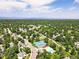 Community view of neighborhood, tennis courts, pool and green spaces nestled amongst mature trees at 6401 S Forest St, Centennial, CO 80121