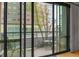 Enjoy city views from this home's private balcony with sliding glass doors and wood floors at 1401 Wewatta St # 202, Denver, CO 80202