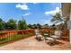 Outdoor deck offers comfortable seating and views of the serene backyard at 9040 Raleigh St, Westminster, CO 80031
