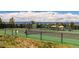 View of the community tennis courts with mountain views at 484 Hyland Dr, Castle Rock, CO 80108