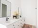 Modern bathroom with double vanity and black matte fixtures at 26467 Bell Park Dr, Evergreen, CO 80439