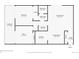 Detailed floor plan showcasing a 1-bedroom condo with balcony and office at 4600 E Asbury Cir # 202, Denver, CO 80222