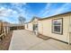 Spacious backyard with a concrete patio area at 4360 E 70Th Ct, Commerce City, CO 80022