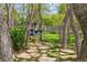 Secluded backyard featuring a swing hung between trees, providing a serene and charming space for relaxation at 8966 Sunridge Hollow Rd, Parker, CO 80134