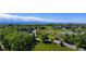 Gorgeous aerial view of a beautiful open community and the mountains beyond at 1424 Cypress Cir, Lafayette, CO 80026