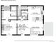 Detailed floor plan showcasing layout, including kitchen, living room, dining room, bedroom and bathroom dimensions at 2067 Depew St, Edgewater, CO 80214